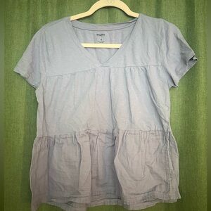 Sonoma Light Purple Short Sleeve V-Neck Top